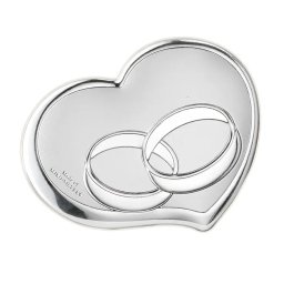Medalion Argint Casatorie 7.5x6.5 cm Inima