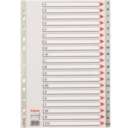 Separatoare plastic index A-Z Maxi Esselte