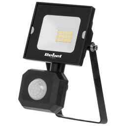 Proiector LED 10W cu senzor de mișcare, 850 lm, 4000K, IP44, Rebel Power