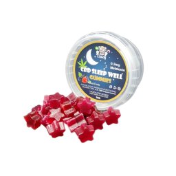 Jeleuri cu 10mg ulei CBD Sleep Well Dr. Candy cu melatonina Somn Fructe de padure 30g