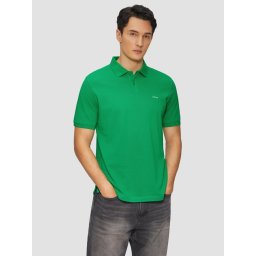 Tricou polo barbati, din bumbac cu croiala Regular Fit, logo, Verde smarald (SELECTATI MARIMEA: 2XL)