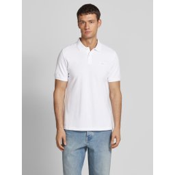 s.Oliver Tricou polo barbati, din 100% bumbac, cu logo, Alb (SELECTATI MARIMEA: M)