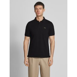 s.Oliver Tricou polo barbati, din 100% bumbac, cu logo, Negru (SELECTATI MARIMEA: M)