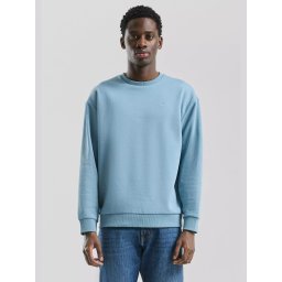 Q/S by s.Oliver Bluza barbati cu decolteu la baza gatului si logo la piept, Albastru deschis (SELECTATI MARIMEA: XL)