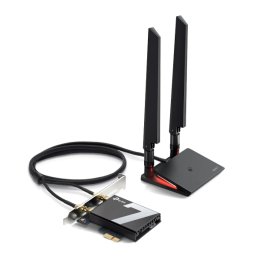 ADAPTOR RETEA TP-LINK, BE9300 Wi-Fi 7 Bluetooth 5.4 PCIe Adapter, 9300 Mbps, WI-FI 7 si Bluetooth 5.4, antena externa x 2, Archer TBE550E (timbru verde 0.18 lei)