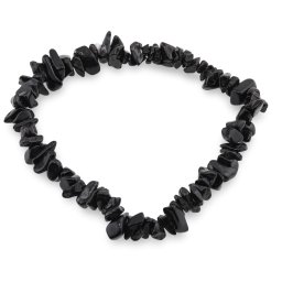 Bratara pe elastic cu pietre chips Turmalina neagra