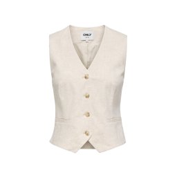 ONLY Sacou Onlsiesta S/L Linen Bl Vest Tlr 15374221 13-0000 TCX moonbeam