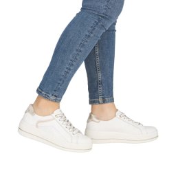 Pantofi dama casual din piele naturala, Remonte D1C13-80, alb