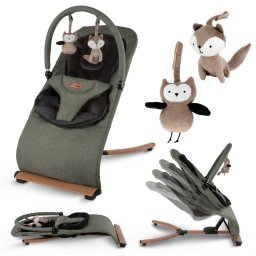 Balansoar pentru bebelusi kidwell rubi verde negru , confort, siguranta si relaxare din primele zile