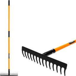 Grebla de gradina Strend Pro, 14 dinti, coada din fibra de sticla 1500 mm