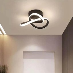 Lustra LED VERTEX Flow 24W, Ø25 cm, 3 culori lumina, negru mat