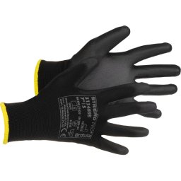 Manusi de gradina Brotula Black 07/S, New Edition, cu palma PU, blister