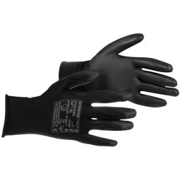 Manusi de gradinarit Brotula Black 10/XL, nylon fara cusaturi, PU