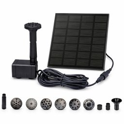 Fantana solara Leziter 15 cm cu pompa 180 L/h si duze multiple pentru iaz
