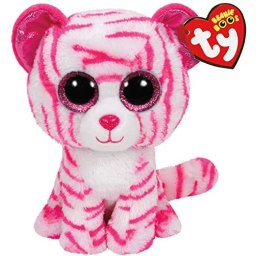 Jucarie de plus TY Asia, tigrut multicolor, 15 cm, pentru copii