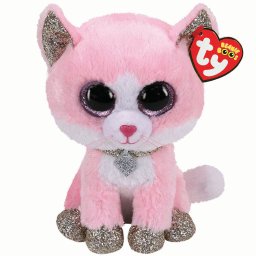 Jucarie de plus Ty pisica roz, moale si adorabila, 15 cm