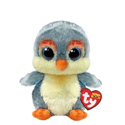 Pinguin de plus TY Fisher Beanie Boos, gri, 15 cm