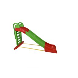Tobogan pentru copii MyKids 243 cm, verde-rosu, plastic rezistent