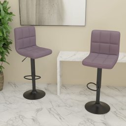 Scaune de bar, 2 buc., gri taupe, material textil GartenMobel Dekor