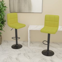 Scaune de bar, 2 buc., verde, material textil GartenMobel Dekor