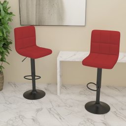 Scaune de bar, 2 buc., rosu vin, material textil GartenMobel Dekor
