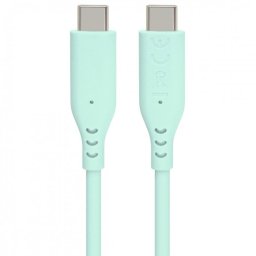 Cablu USB 2.0 type C 60W T-T 1.5m silicon Turcoaz, ku31sa15t