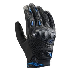 Manusi barbati Roadster vara piele/textil Ixon model Rise Air 2 MS culoare: negru/albastru - degete tactile