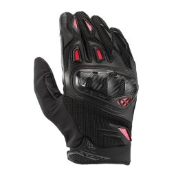 Manusi barbati Roadster vara piele/textil Ixon model Rise Air 2 MS culoare: negru/rosu - degete tactile