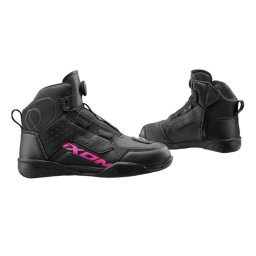 Ghete moto Urban/Roadster femei All Season Ixon model Vyper WP LS culoare: negru/fuchsia (roz) (100% waterproof)