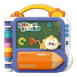 Carte Interactiva Words Book - Educatie Timpurie, Lumini, Muzica si Oglinda