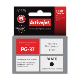 Activejet AC-37R ink for Canon printer; Canon PG-37 replacement; Premium; 12 ml; black