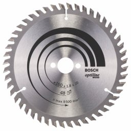 Panza fierastrau circular pentru lemn, 160x20/16x1.8 mm, 48 dinti