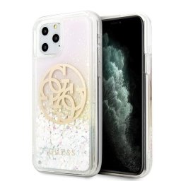 Husa Husa protectie Guess PC/TPU pt.Apple iPhone 11 Pro - Liquid Glitter Circle Logo,Argintiu