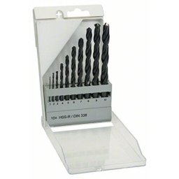 Set burghie metal, HSS-PointTeq, 1-10 mm, tija cilindrica, 10 bucati