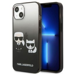 Husa Karl Lagerfeld KLHCP13STGKCK iPhone 13 mini 5,4" hardcase Negru/black Gradient Ikonik Karl & Choupette