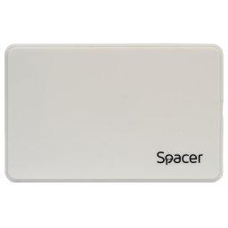 HDD Rack RACK extern SPACER, pt HDD/SSD, 2.5 inch, S-ATA, interfata PC USB 3.0, Husa piele sintetitca, plastic, Alb, "SPR-25612W" (timbru verde 0.8 lei)