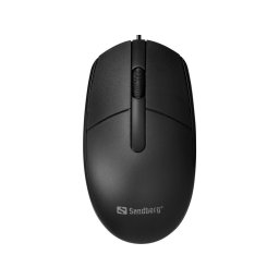 Mouse Saver – Mouse cu fir USB, optic 1000 DPI, 3 butoane + scroll, negru