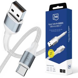 Cablu Alimentare USB, USB-C, 18W, 9V/2A, 1m - Hyper N-Series - White