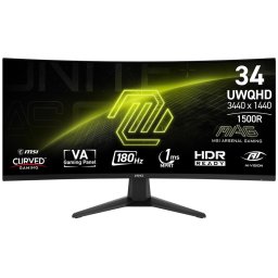 Monitor LED MSI MAG 346CQ computer monitor 86.4 cm (34") 3440 x 1440 pixels UltraWide Dual Quad HD LCD Black