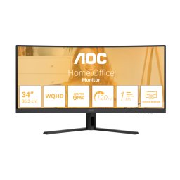 Monitor LED AOC CU34B3E Curbat 34" UWQHD VA 1 ms 120 Hz HDR