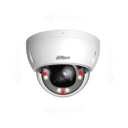 Camera IP Dome, Dahua, Dual Light 30 m, WizSense, 8 MP, lentila 2.8 mm, microfon, card SD, PoE, IPC-HDBW2849E-S-IL-0280B