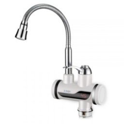 Robinet Electric Bucatarie, Alb, Inox, Incalzire Instanta, Putere 3000W