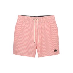 SUPERDRY Costum de baie D4 Stud Seer Sucker M3010261A kzl sugar coral/white thin stripe