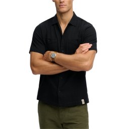 SUPERDRY Cămaşă D2 Stud Merchant Textured M4011123A 02a black
