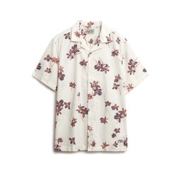 SUPERDRY Cămaşă D1 Ovin Cabana Poolside M4011136A j9o lotus flower off white
