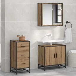 Bufet stejar artizanal 35.5 x 35 x 76 cm Lemn compozit GartenMobel Dekor