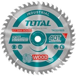 Panza fierastrau circular TCT pentru lemn 235x30 mm, 40 dinti, Total
