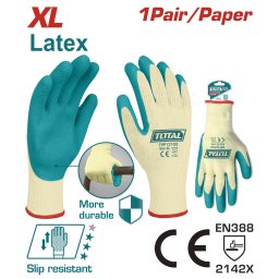 Manusi de protectie TOTAL din latex si material textil, marimea XL