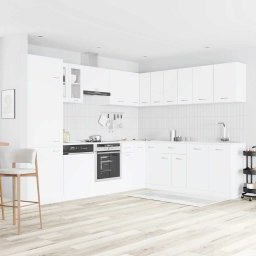 Set dulapuri de bucatarie, Lyon, 14 piese, alb, PAL GartenMobel Dekor