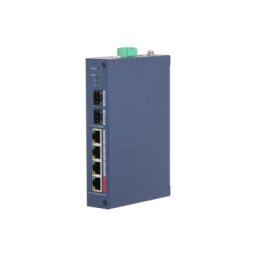 Switch PoE industrial Dahua cu 4 porturi RJ45 si 2 porturi SFP, cloud managed